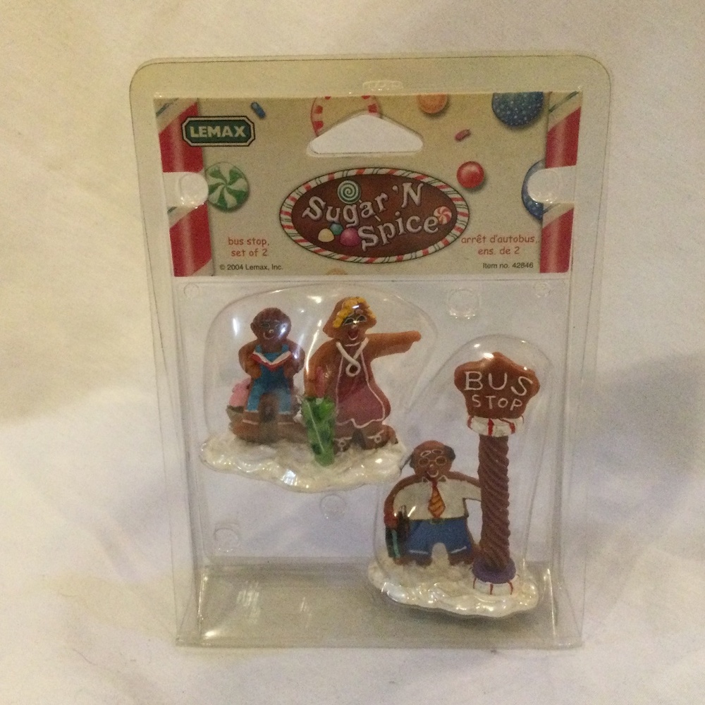 Lemax Sugar N Spice Christmas - Bus Stop - MINT IN PACKAGE